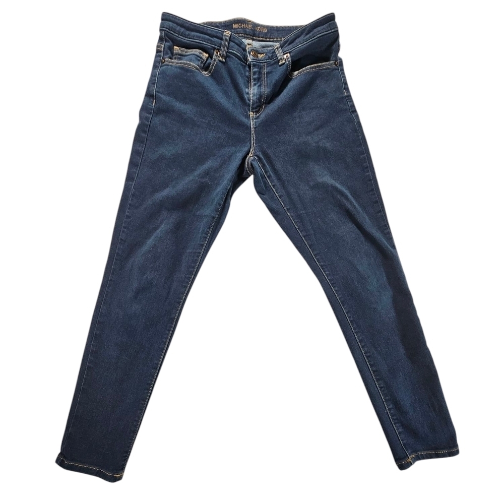 Michael Kors Women's Izzy Skinny Ankle Blue Jeans Size 8
